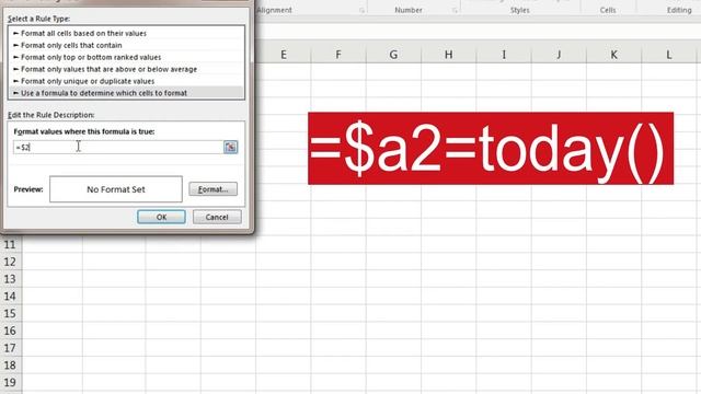 How to Highlight Entire Row Based On Today's Date In Excel смотреть онлайн