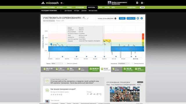 Adidas micoach. Подготовка к полу марафону. Тренировка 19 смотреть онлайн