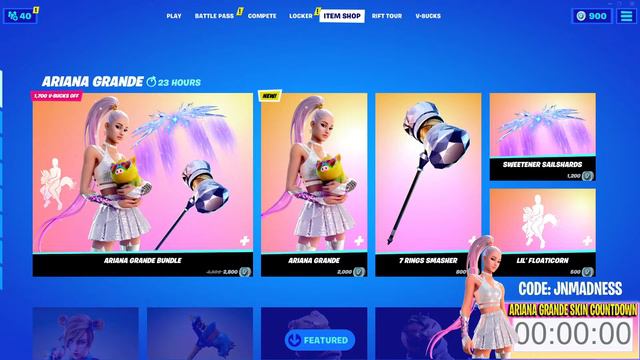 🔴*NEW* ARIANA GRANDE SKIN RELEASE TODAY! - Fortnite Item Shop LIVE Countdown August 4th смотреть онлайн