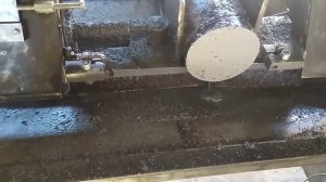 Ленточная пила по металлу своими руками, пилю 150мм кругляк......