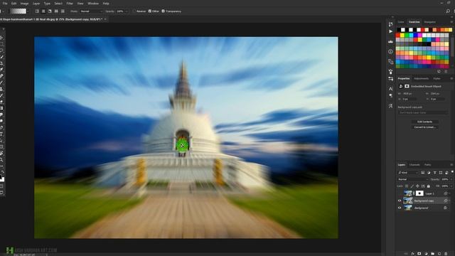 How to Create Zoom Burst Blur Effect Photoshop Tutorial for Beginners смотреть онлайн