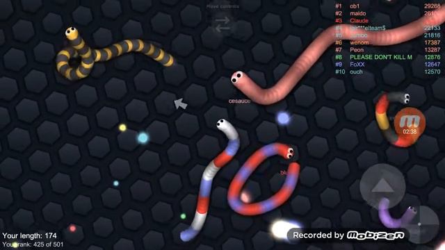 Играю в игру Slither.io смотреть онлайн