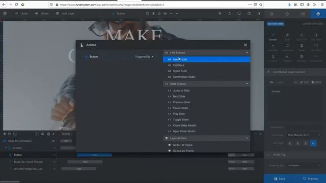 How To Add Link To Button In Slider Revolution | WordPress смотреть онлайн