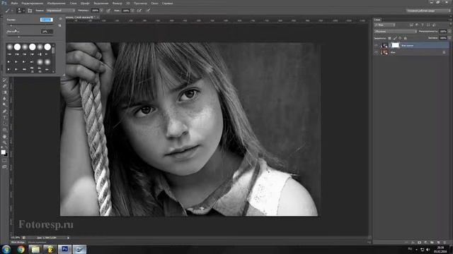 Выделение цвета на черно-белой фотографии смотреть онлайн