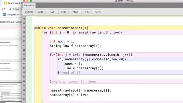 Selection Sort - Java Strings Example смотреть онлайн