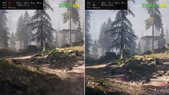 FX 6100+GTX 660 vs FX 6100+GTX 1050ti Тесты,сравнение смотреть онлайн