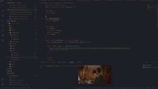 Делаю небольшой пет проект WEB NASA | React смотреть онлайн