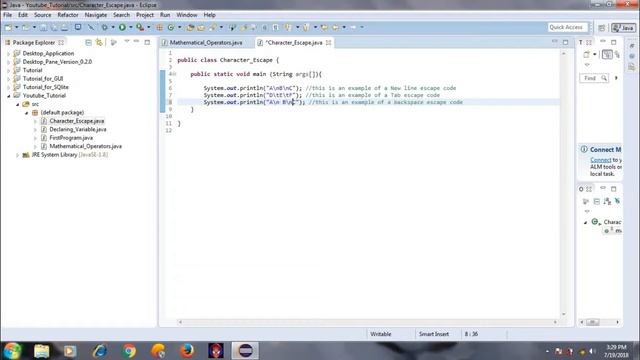 Java Tutorial #6 || Character Escape Codes in JAVA || смотреть онлайн