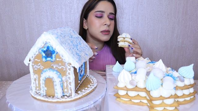 ПРЯНИЧНЫЙ ДОМИК/НОВОГОДНИЕ ДЕСЕРТЫ #AskFatima #mukbang смотреть онлайн