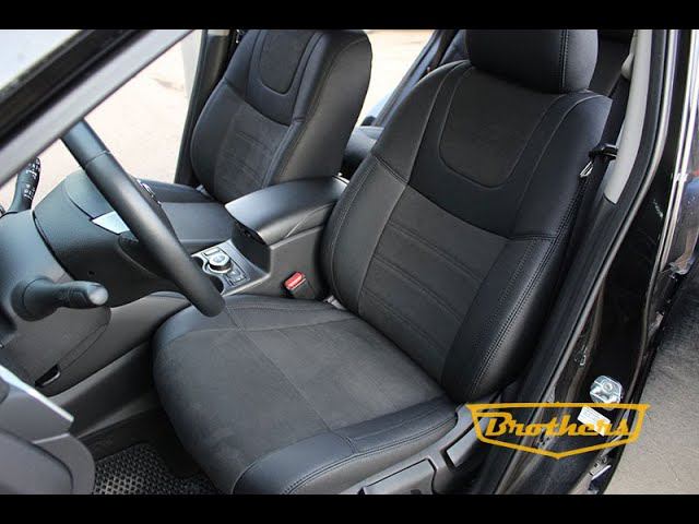 Чехлы на Nissan X-Trail T32 их итальянской экокожи и алькантары смотреть онлайн