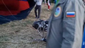 Как надувается и взлетает воздушный шар c корзиной для полета?