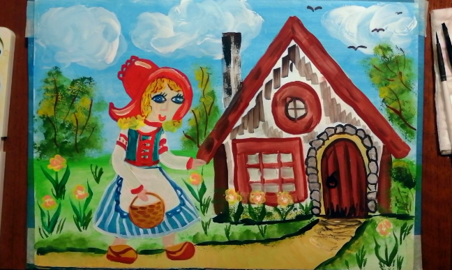 Как нарисовать сказку "Красная Шапочка". смотреть онлайн