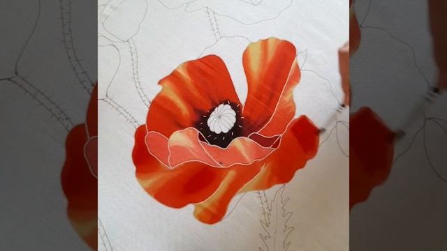 #Батик #росписьшелка Рисуем маки на шелке смотреть онлайн