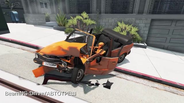 006 Реалистичные Автокатастрофы на высокой скорости #60 - BeamNG Drive-АВТОТРЕШ