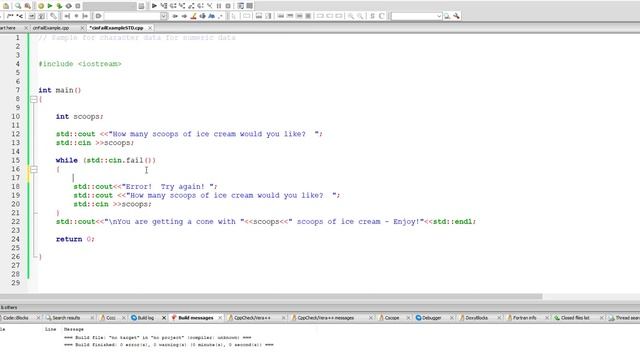 C++ Programming Validating Integer Data when Characters are Input using cin.fail() смотреть онлайн