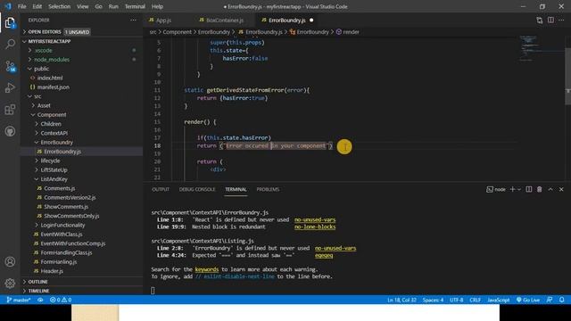 #25 : Error Boundaries in React JS | error handling in react | react js error handling смотреть онлайн