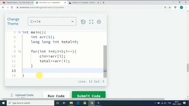 Mini-Max Sum Solution HackerRank | github code смотреть онлайн