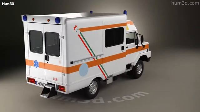 Bremach GR Ambulance Truck 1983 3D model by Hum3D.com смотреть онлайн