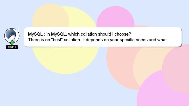 MySQL : In MySQL, which collation should I choose? смотреть онлайн