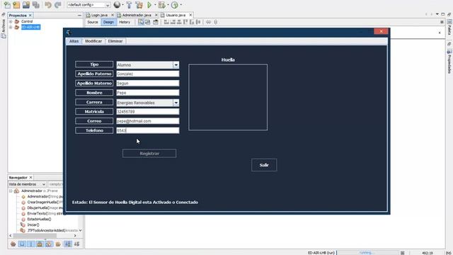 Digital Persona 4500 - Lector de Huella Digital- Programación Java. смотреть онлайн