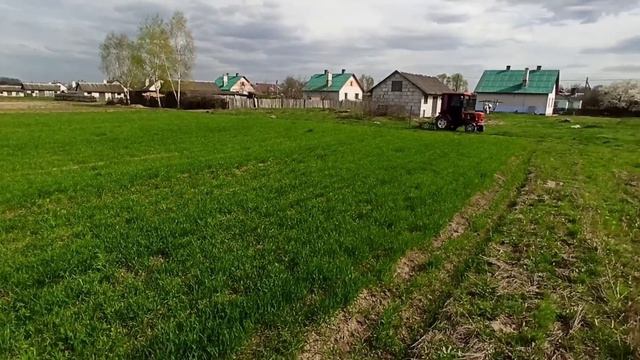 Открыл сезон в ЛПХ!Подкормка озимой пшеницы! Боронование на Самодельном тракторе! смотреть онлайн