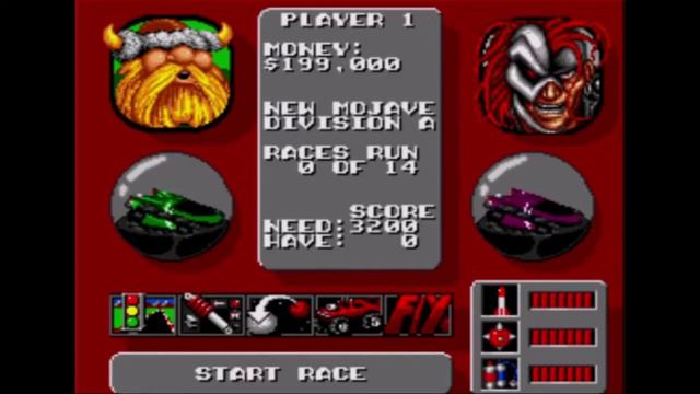Rock n' Roll Racing [Sega Genesis]| смотреть онлайн