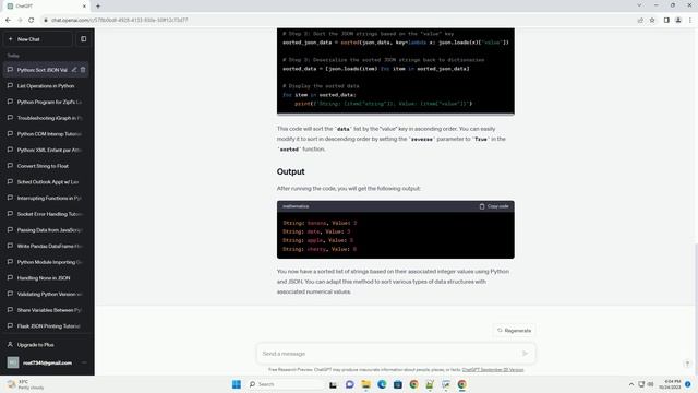 Sort a str after their int value Python JSON смотреть онлайн