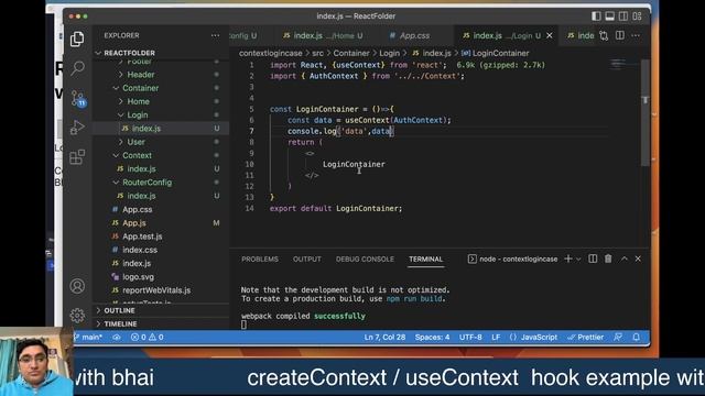 mastering the usecontext hook in react js in hindi || react context api project || #17 смотреть онлайн
