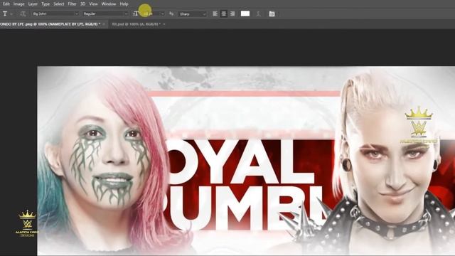 WWE Royal Rumble Custom Match Card Remake | Adobe Photoshop | Parts + PSD | WWE MC смотреть онлайн