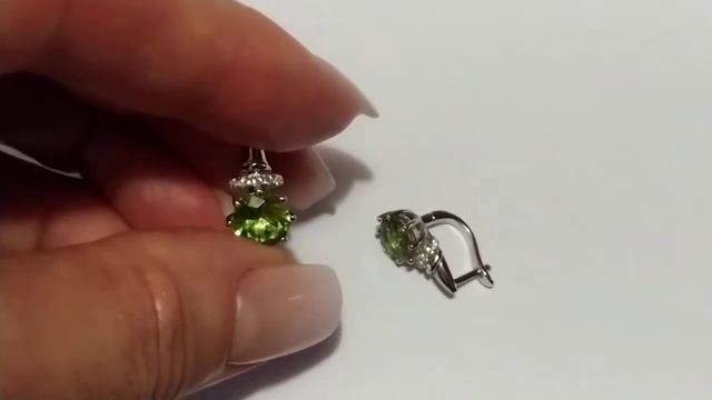 Серьги с султанитом (ГТ) 8 мм Серебро 925 смотреть онлайн