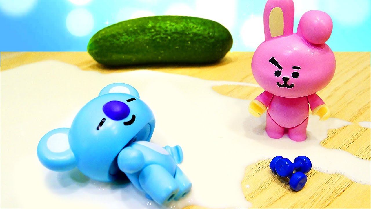 BT21 Universe toys Koya, Cooky and Mang play games for kids. смотреть онлайн