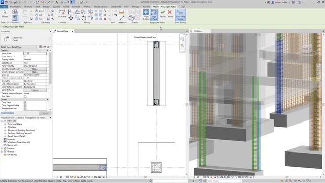 Revit 2023: Adaptive propagation for rebar смотреть онлайн