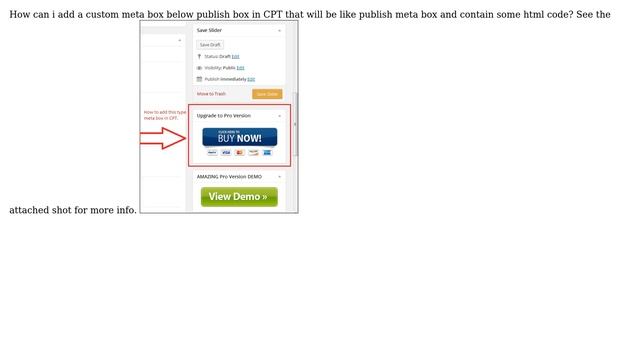 How to add a custom meta box below publish box in CPT that is like publish meta box and can... смотреть онлайн