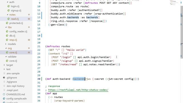 08 using buddy and jwt to authenticate - REST API in Clojure смотреть онлайн