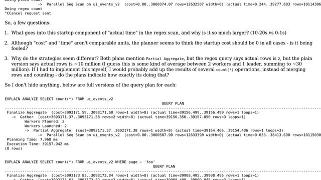 Databases: Interpreting startup time and varying plans for Postgres seq scans смотреть онлайн