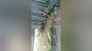 Строим сарай # фундамент на покрышках # часть 1