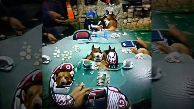 Dogs Playing Poker (AI painting) смотреть онлайн