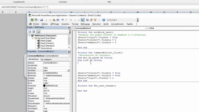 comment créer un mot de passe et utilisateurs avec excel vba | Tutoriel Excel - DE RIEN смотреть онлайн