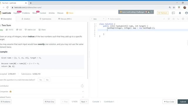 1. Two Sum - LeetCode Solution смотреть онлайн