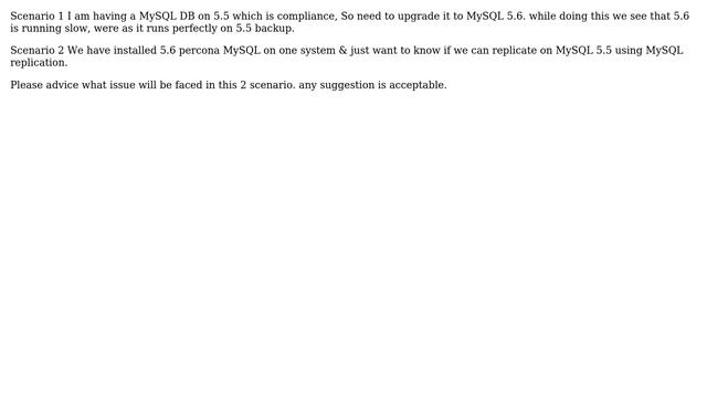 MySQL percona 5.6 to MySQL 5.5 replication смотреть онлайн