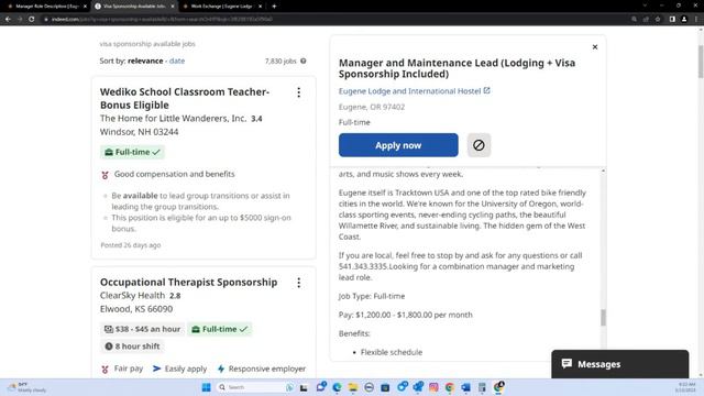 Manager and Maintenance Lead Lodging + Visa Sponsorship Included смотреть онлайн