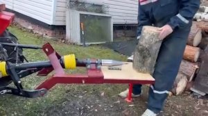 Винтовой дровокол на тракторе