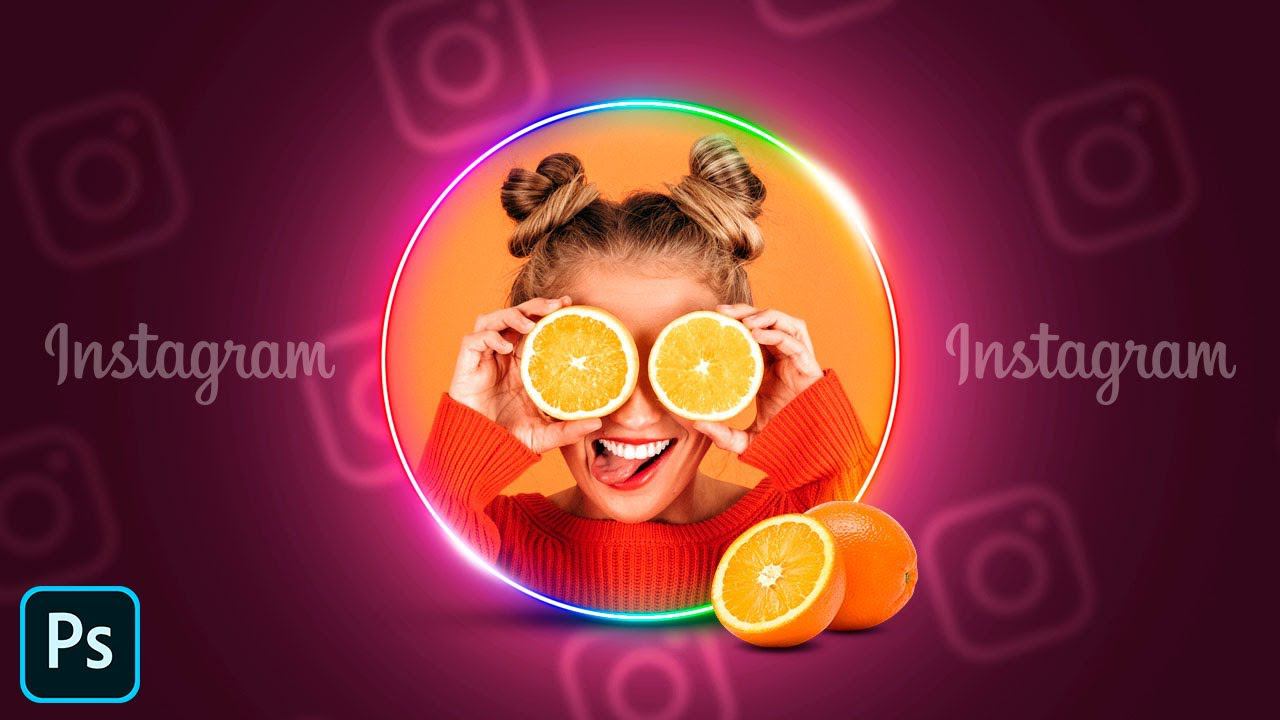 Как сделать рамку для аватарки инстаграм в фотошопе. Уроки фотошопа смотреть онлайн