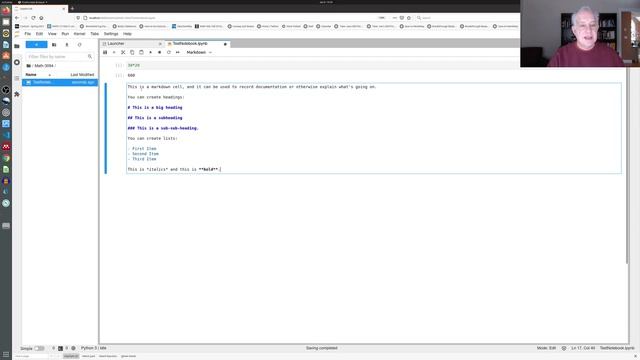 Jupyter Lab Tour - Markdown Cells смотреть онлайн