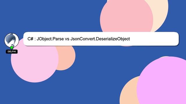 C# : JObject.Parse vs JsonConvert.DeserializeObject смотреть онлайн