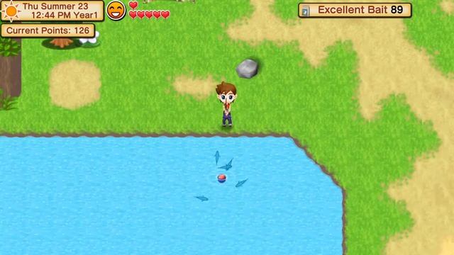Win Fishing contest and building the bridge : Harvest Moon Seed of Memories смотреть онлайн