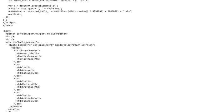 Sharepoint: Export Html table into Excel смотреть онлайн