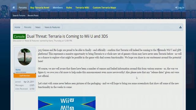 Let's Play Community Breaking News - Terraria Is Coming To Two New Consoles! New Functionality! смотреть онлайн