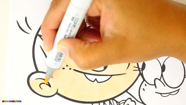 The Loud House Coloring Book Compilation Lincoln Ronnie Lola Leni Luna Luan Lily Rainbow Splash смотреть онлайн