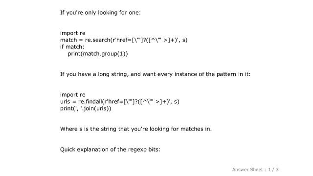 PYTHON : Regular expression to extract URL from an HTML link смотреть онлайн